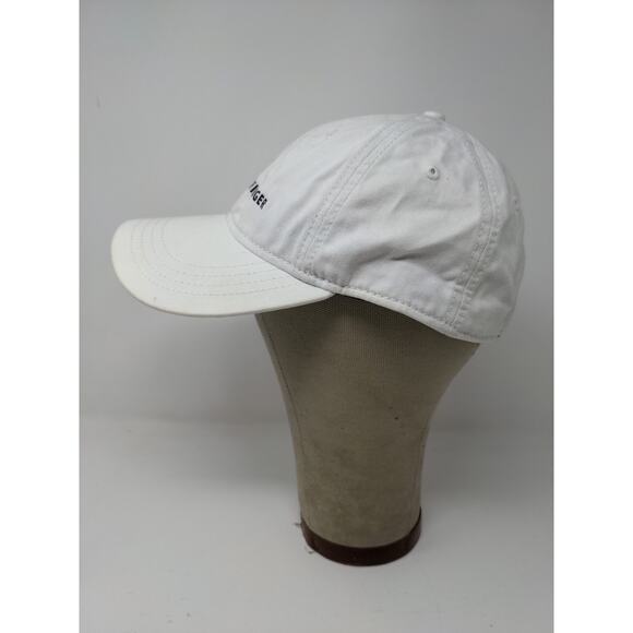 Tommy Hilfiger Slideback Hat White & Blue Embroidered Spell Out Logo One Size - Picture 4 of 10